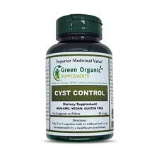 Green Organic Breast CYST 90 Vegan Capsule Plant-Based for Cysts Growth Control