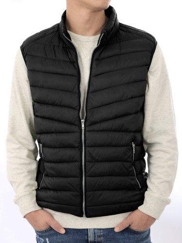 Giacca Buffer Gilet Da Uomo Cappotto A Bolle Trapuntato Imbottito Outwear Inverno Leggero - Foto 3 di 10