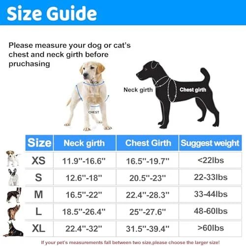 Dog Harness No Pull, Dog Vest Harness with Dog S (Chest: 19.7-23.6") Orange