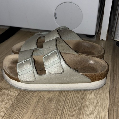 Papillio Birkenstock $135 Metallic Platform Birkenstock Sandals Size 37 - Picture 2 of 5