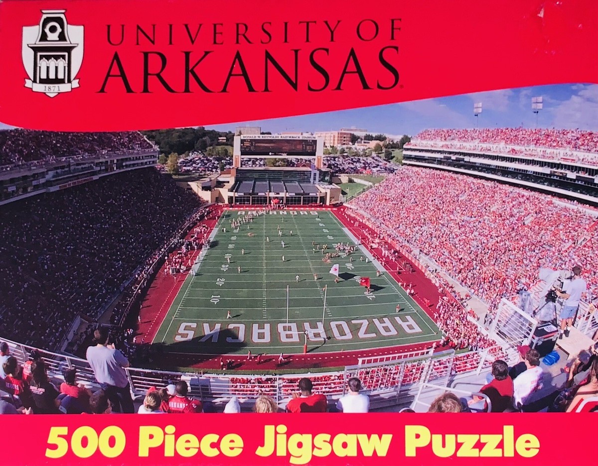 University Of Arkansas Razorbacks NCAA Football Stadium Jigsaw Puzzle 500  Pieces