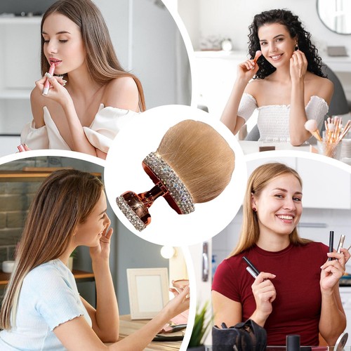 Body Makeup Brush With Rhinestones Blender Brush Kabuki Body Brush Women Gift - Foto 9 di 12