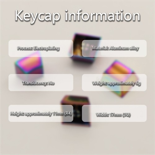 Electroplate Colorful Aluminum Metal Keycap Dazzling Color Keyboard Polishing - Picture 4 of 12