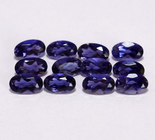 2.47 Cts Natural Iolite Oval Cut 5x3 mm Lot 08 Pcs Lustrous Loose Gemstones - Picture 3 of 3