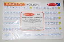 New Lot of 6 Melissa Doug Counting Numbers Reusable Learning Mats 5037