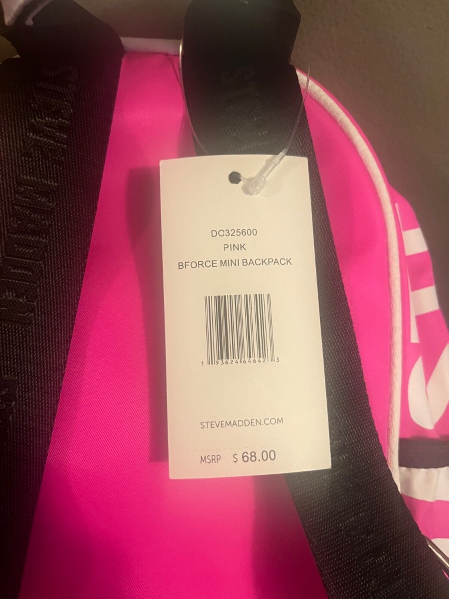 NWT Steve Madden B Force Small Mini Backpack Hot Pink with  display picture 3
