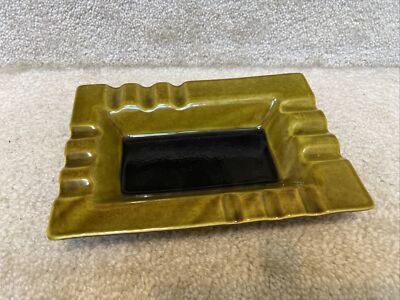 Lane & Co.  Van Nuys ashtray vintage California Green And Black Retro 8602 USA
