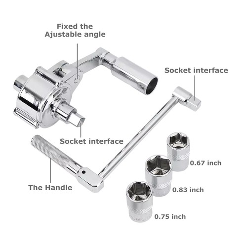 1/2" Torsional Torque Multiplier Wrench Lug Nut Remover 17 19 21 Tire Change US - Picture 8 of 10