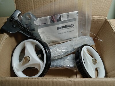 NIB RoyalBaby Accessories 12'' Training Wheels W/Kick Stand Blk