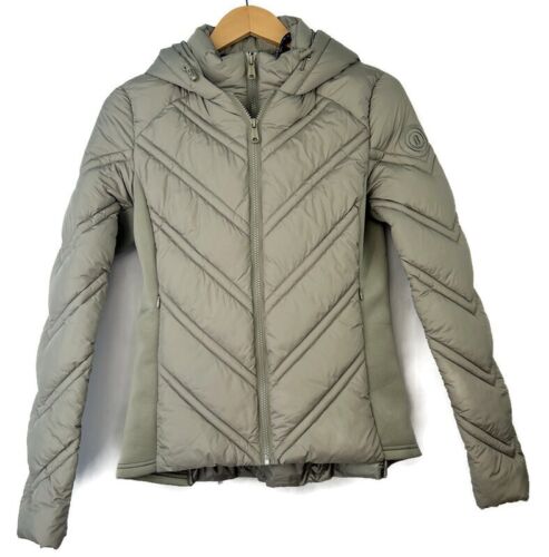 Bernardo Super Swift Puffer Jacket Women's Small Hooded Outdoors Ecoplume Sage - Picture 3 of 15