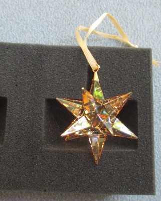 Swarovski Crystal Golden Shadow Star Christmas Ornament 5064260