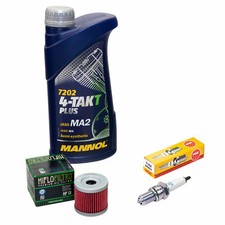 Inspektionspaket Öl 1L für Suzuki GN 125 NF41A GN125 1994-99 Ölfilter+Zündkerze