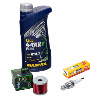 Inspektionspaket Öl 1L für Suzuki GN 125 NF41A GN125 1994-99 Ölfilter+Zündkerze