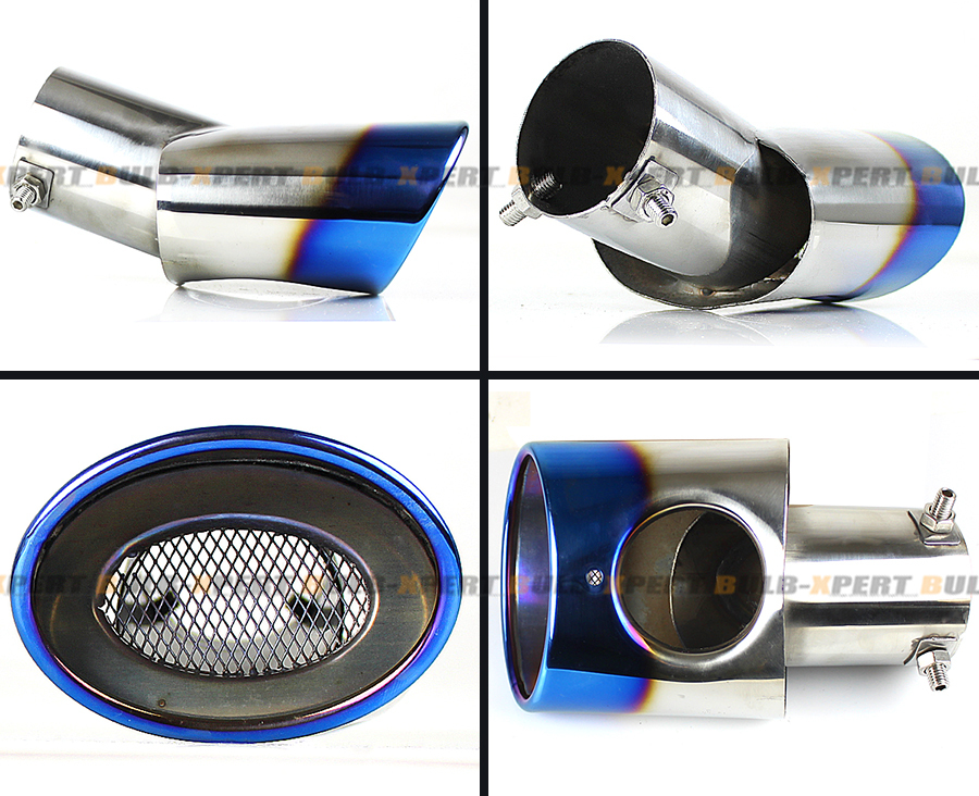 FOR 2016-2021 HONDA CIVIC STAINLESS BLUE BURNT MUFFLER EXHAUST TIP
