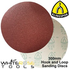 Klingspor Sanding Discs Hook & Loop Aluminium Oxide 300mm 12in PS22K Wood Metal