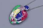 Chagall ART Jewelry Heart Shape Pendant Sterling Silver Art Inspired by Chagall — photo 6