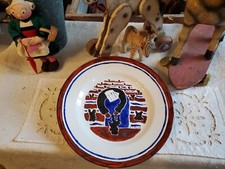 1 assiette digoin sarreguemines signé PETITJEAN thème vigne  art populaire