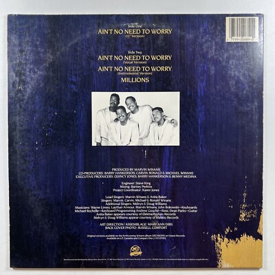 The Winans / Anita Baker “Ain't No Need To Worry” Maxi Single