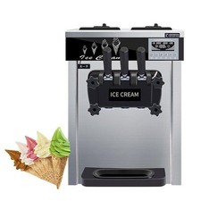 New Commercial Desktop 3 Flavors&Air Pump Stainless Steel Soft Ice Cream Machine