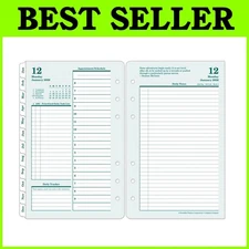 2026 Compact Size Daily Planner | Ring-Bound Insert