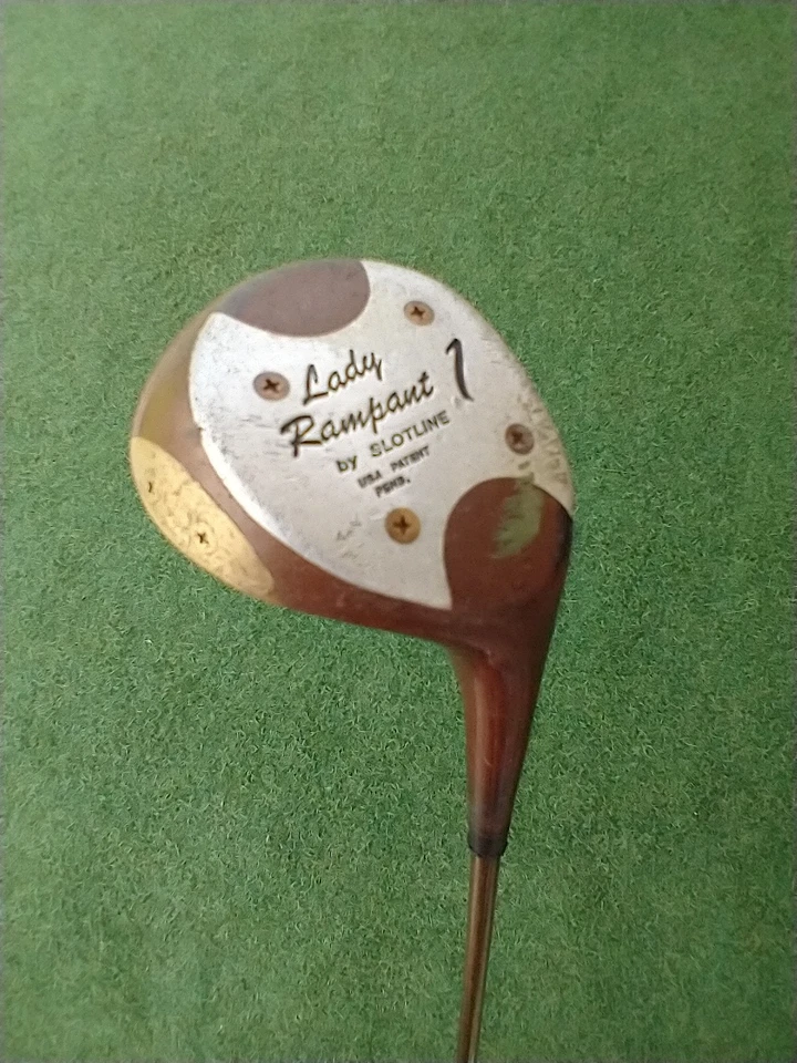 VINTAGE SLOTLINE LADY RAMPANT # 1 DRIVER WOOD 40" RH GRAPHITE SHAFT - GOOD COND - Image 2 of 4