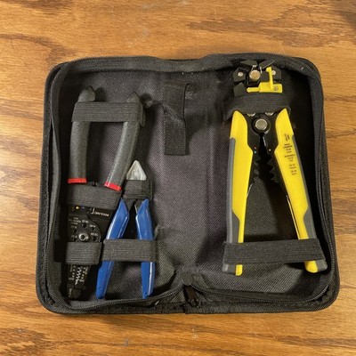 Wire Stripper Set Of 3: 8'' Self-Adjusting Wire Stripper, Wire cutter, Crimped