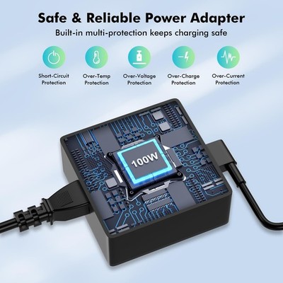 100W USB C Charger Compatible with Asus ROG Ally X Z1 Dock Flow