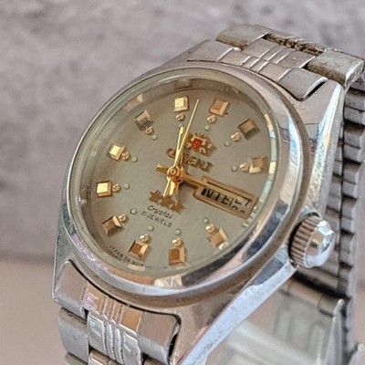 ORIENT EM60-C0 Wristwatch Automatic Round Grey Used Mechanical Movement
