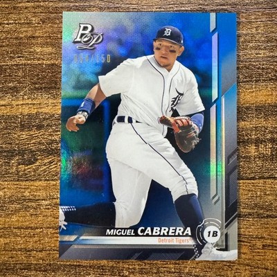 2019 Bowman Platinum Miguel Cabrera #89 Blue Foil #054/150 Detroit Tigers