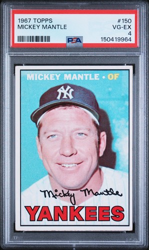 1967 Topps Mickey Mantle #150 PSA 4 Nice Centering
