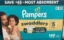 Pampers Swaddlers Active Baby Daytime Diapers Size 5 20-37 lbs 140 Count - NEW