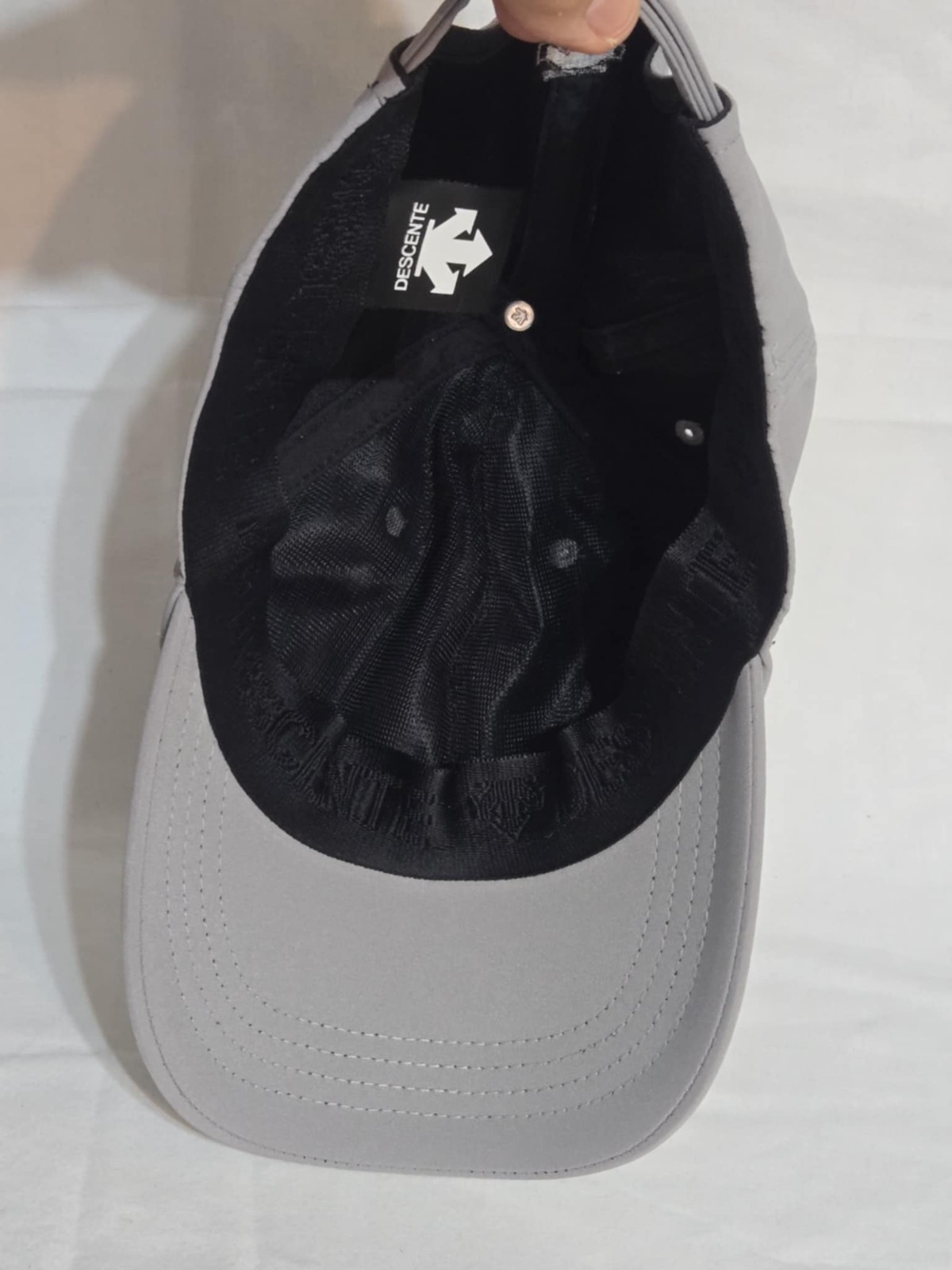 Descente Gray Performance Cap Adjustable Sport Ha… - image 7