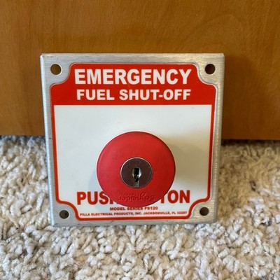 Pilla FS120 Emergency Fuel Shut-Off Station Faceplate Schneider Switch NO KEYS