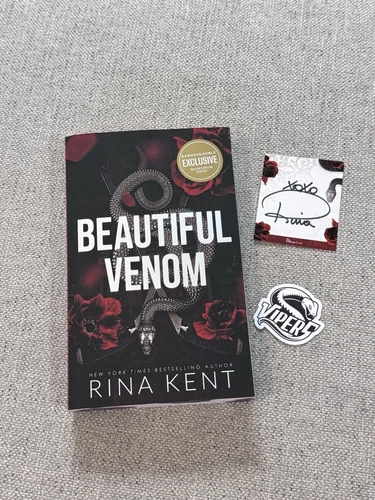 Beautiful Venom By Rina Kent Signed Barnes and Noble Exclusive Vipers Sticker
