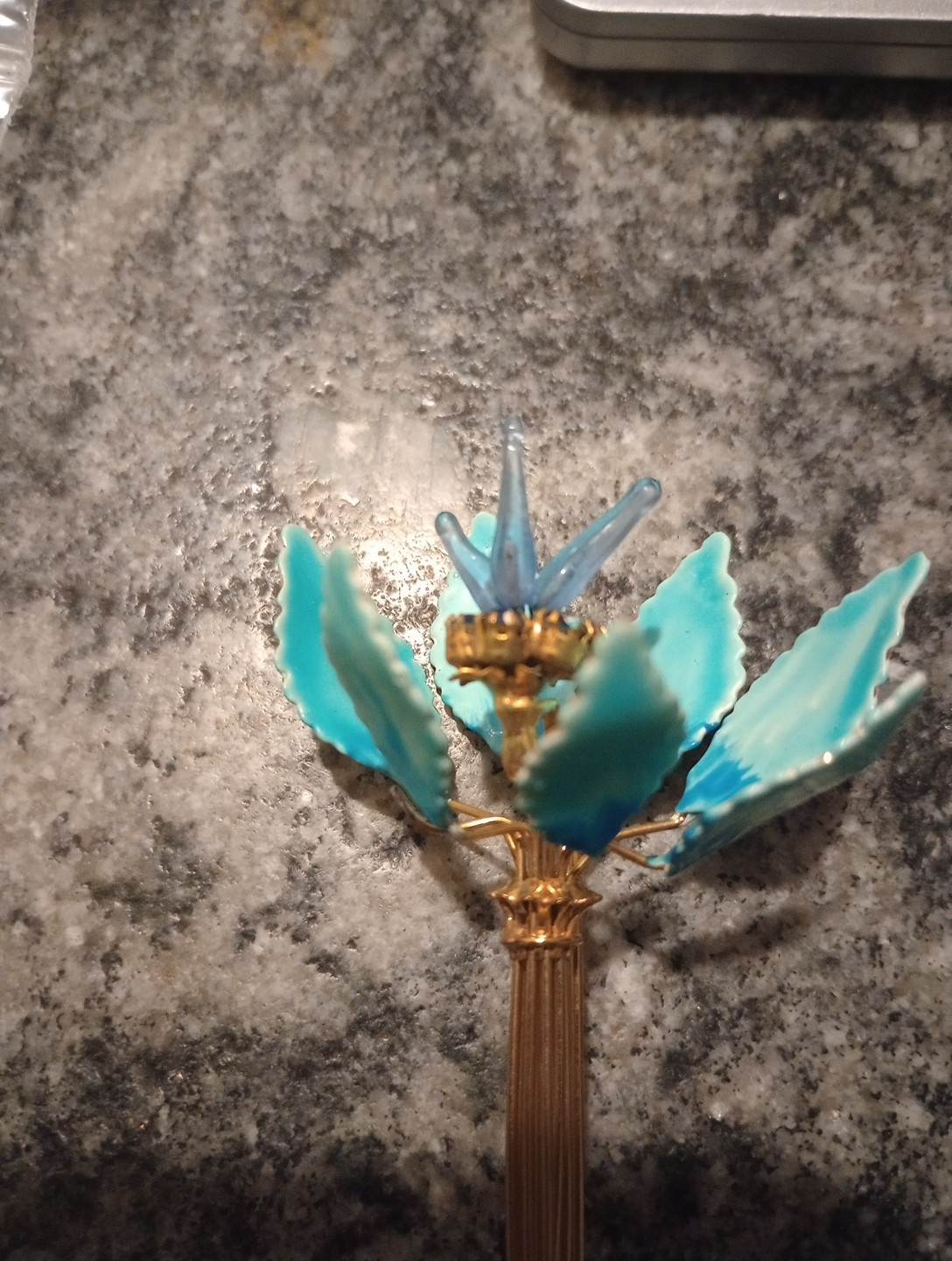 Signed  Dimensional Vendome  Enamel Rhinestone Pl… - image 4