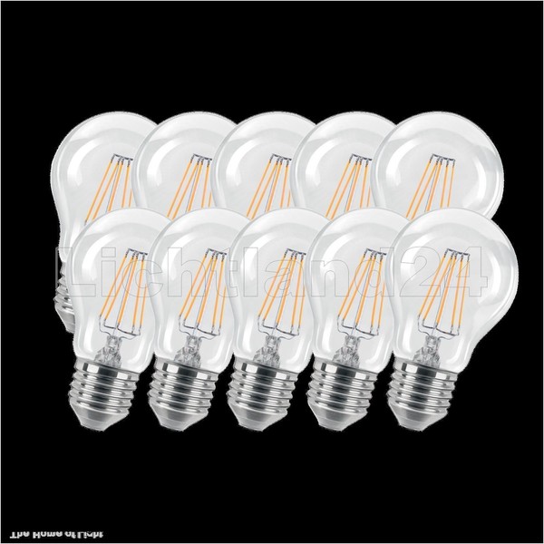 10Er Pack E27 Led Filament Birne A60 - 11W (= 150W) 2700K WarmweißE GlüHlampe-image