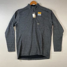 Ariat Rebar Workman Sweatshirt Mens Large Gray Long Sleeve 1/4 Zip New