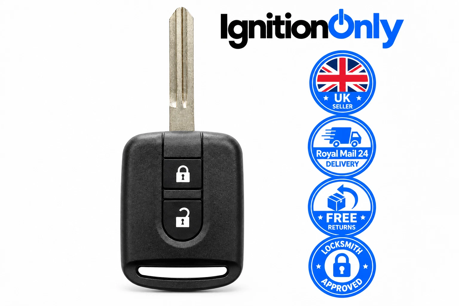 Nissan Micra K12 remote key fob — view 1