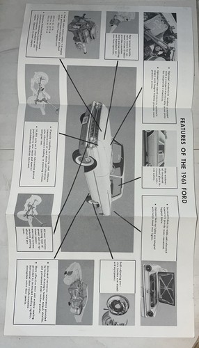 Features Of The 1961 Ford Brochure Pamphlet - Picture 3 of 4