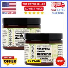 2x PACK Santa Cruz Paleo Electrolyte Powder Honeydew Melon, Sugar Free Hydration