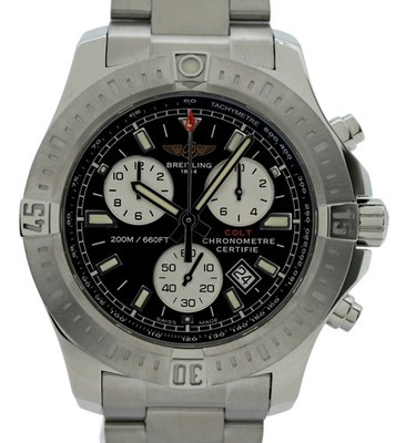 Breitling 44mm Men's Colt Chronometer Chronograph SS Swiss A73388 Watch w/ B+P!
