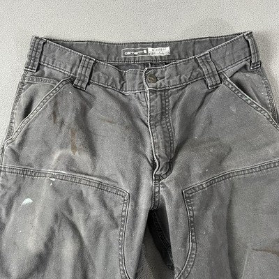 Carhartt Pants Mens Size 32X30 Gray Double Knee Workwear