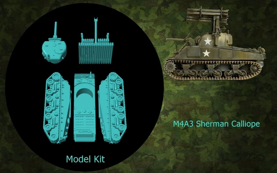 Kit maqueta para montar y pintar - Vehículo militar .  Sherman Calliope   - 1/72 - Imagen 2 de 3