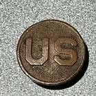 WWI WW1 US Army Screw Back US Collar Disc Military Insignia Pin