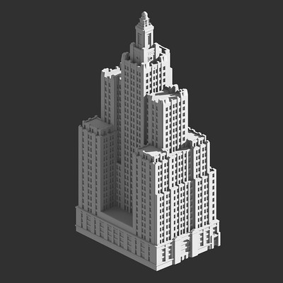 Industrial National Bank Building 12 Inches (Stone Grey)