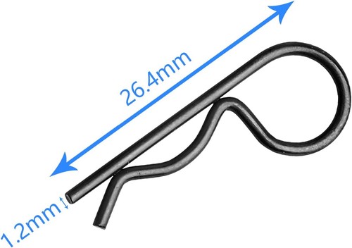 20pcs HobbyPark Universal RC Car Body Clips and 1.2mm Rod Black - Picture 7 of 7