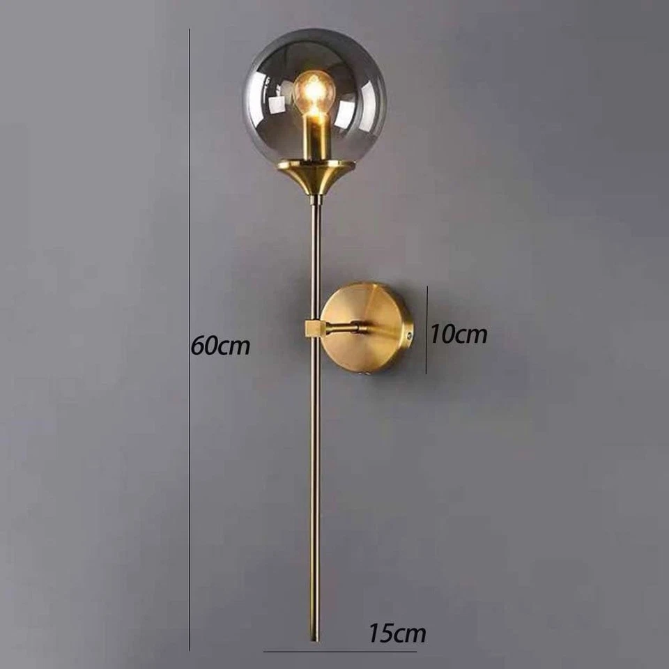 60cm Glaskugel Wandleuchte Moderne Wandlampe Wohnzimmer Schlafzimmer Flurlampe - Bild 2 von 4