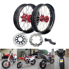 17" Supermoto Ruote Cerchi Mozzi Dischi per Honda CRF 250 R CRF 450 R 2004-2012