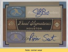 2012 SP Signature Edition Dual Signatures Jed Lowrie Ross Seaton Auto READ 2u3