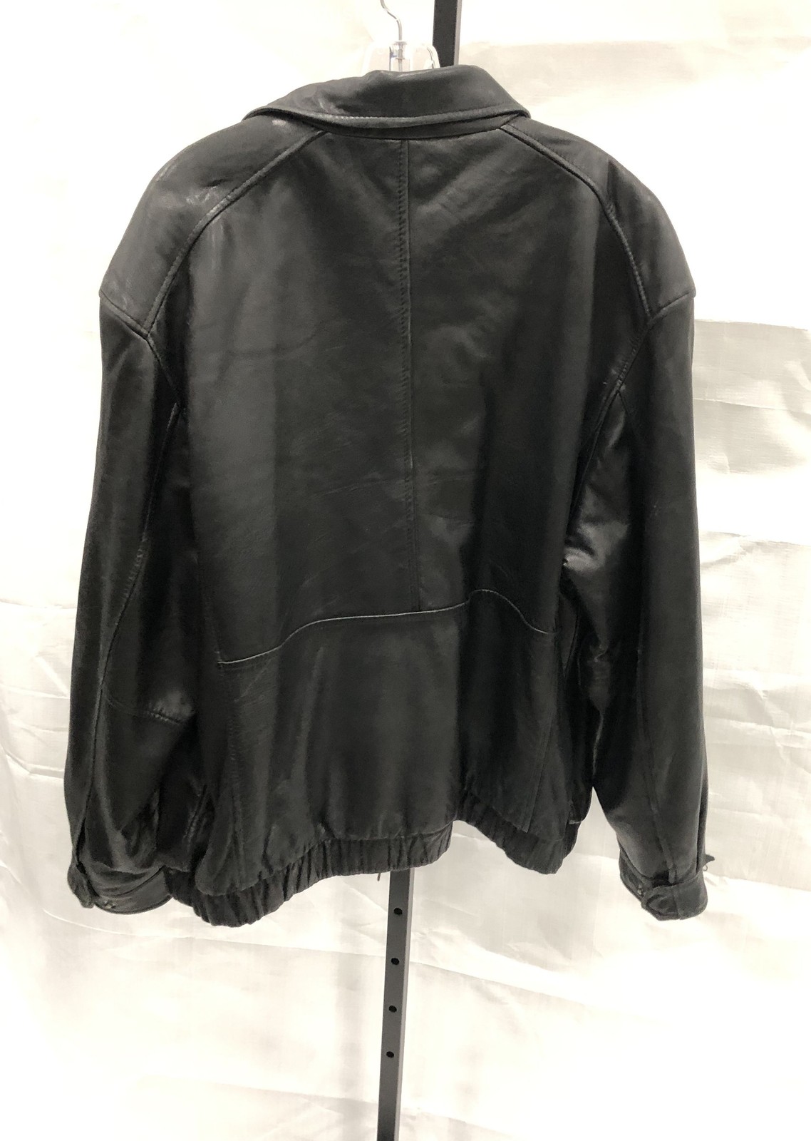 Men's Roundtree Black Solid Leather Jacket Outerw… - image 2